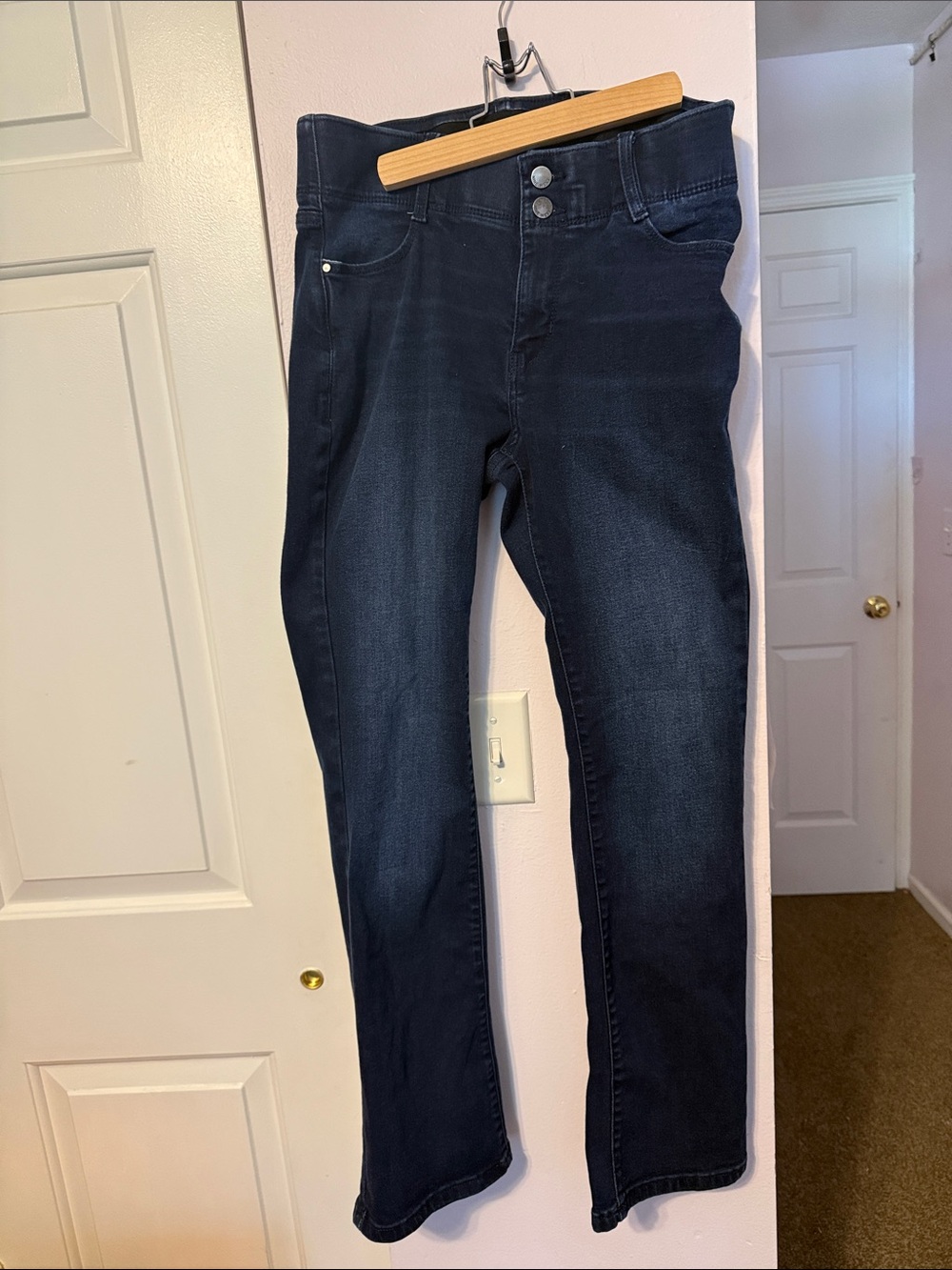 Nine West Men's Slim Straight Dark Blue Jeans